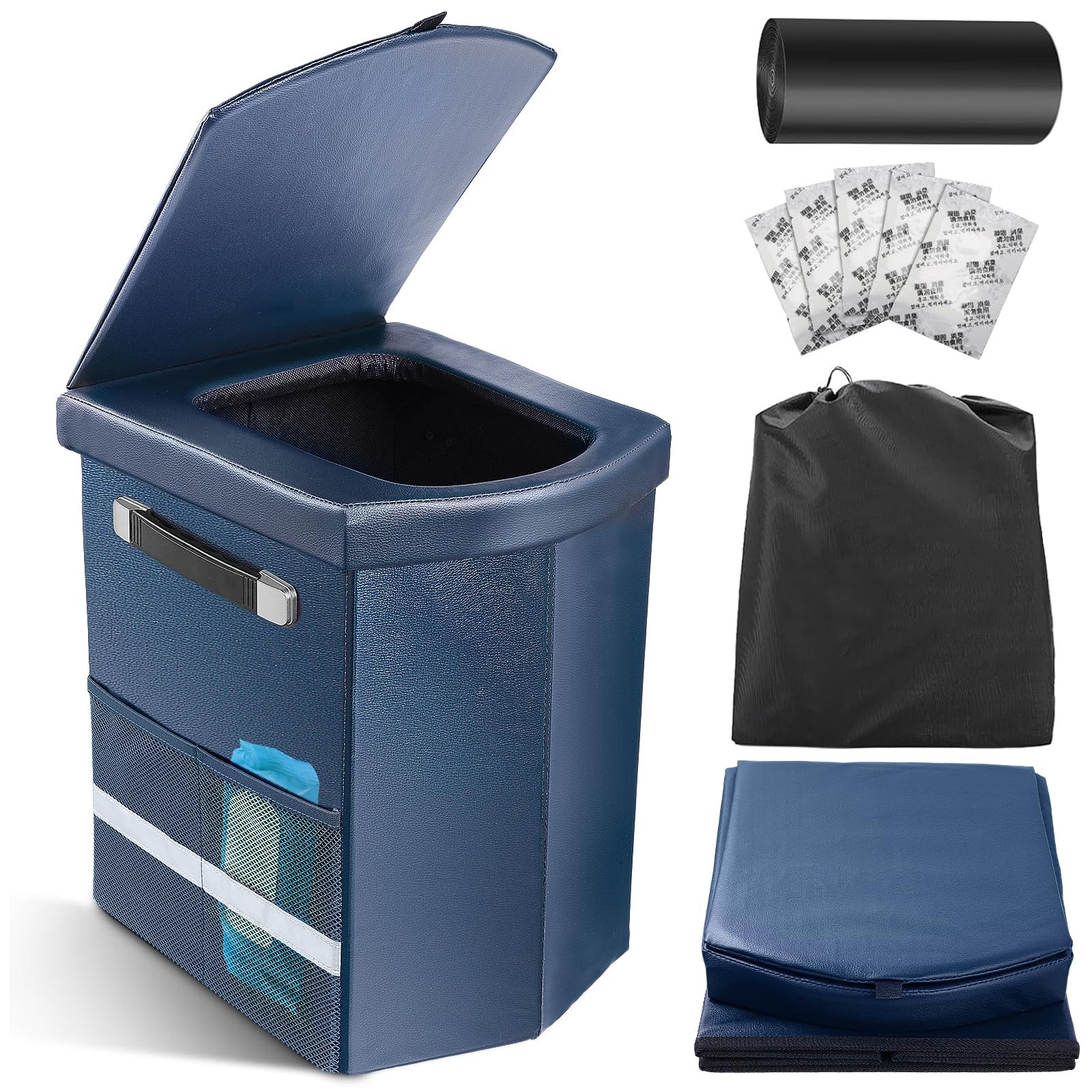 2026 Upgraded XL Portable Toilet for Adults,Tall Camping Toilet with Lid and …