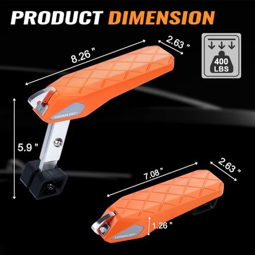 Folding Car Door Step Vehicle Pedal Ladder for Roof Access, Universal Orange