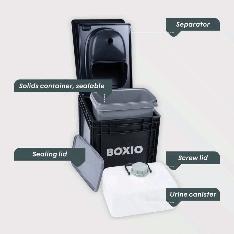 BOXIO TOILET PLUS-Portable Toilet, Camping Toilet, composting Toilet car Camping