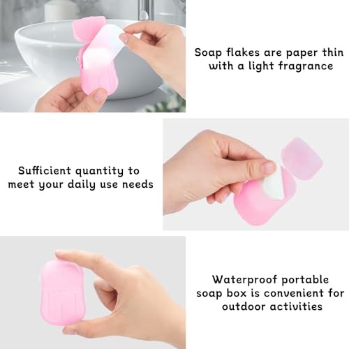 15 Pack Soap Sheets for Traveling, 300 Sheet Portable Soap Paper Disposable