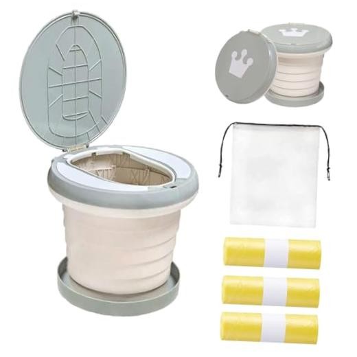 Travel Potty for Toddler, Portable and Foldable Toilet, Apply to Large Gray