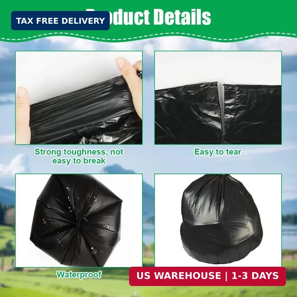 Flintronic Camping Toilet Bags, 60 PCS (3 Roll) Portable Toilet Bags, Thickened