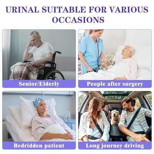Portable Female Urinal 1200ml – Soft Rubber Funnel, Spill-Proof Lid, Travel & Ca