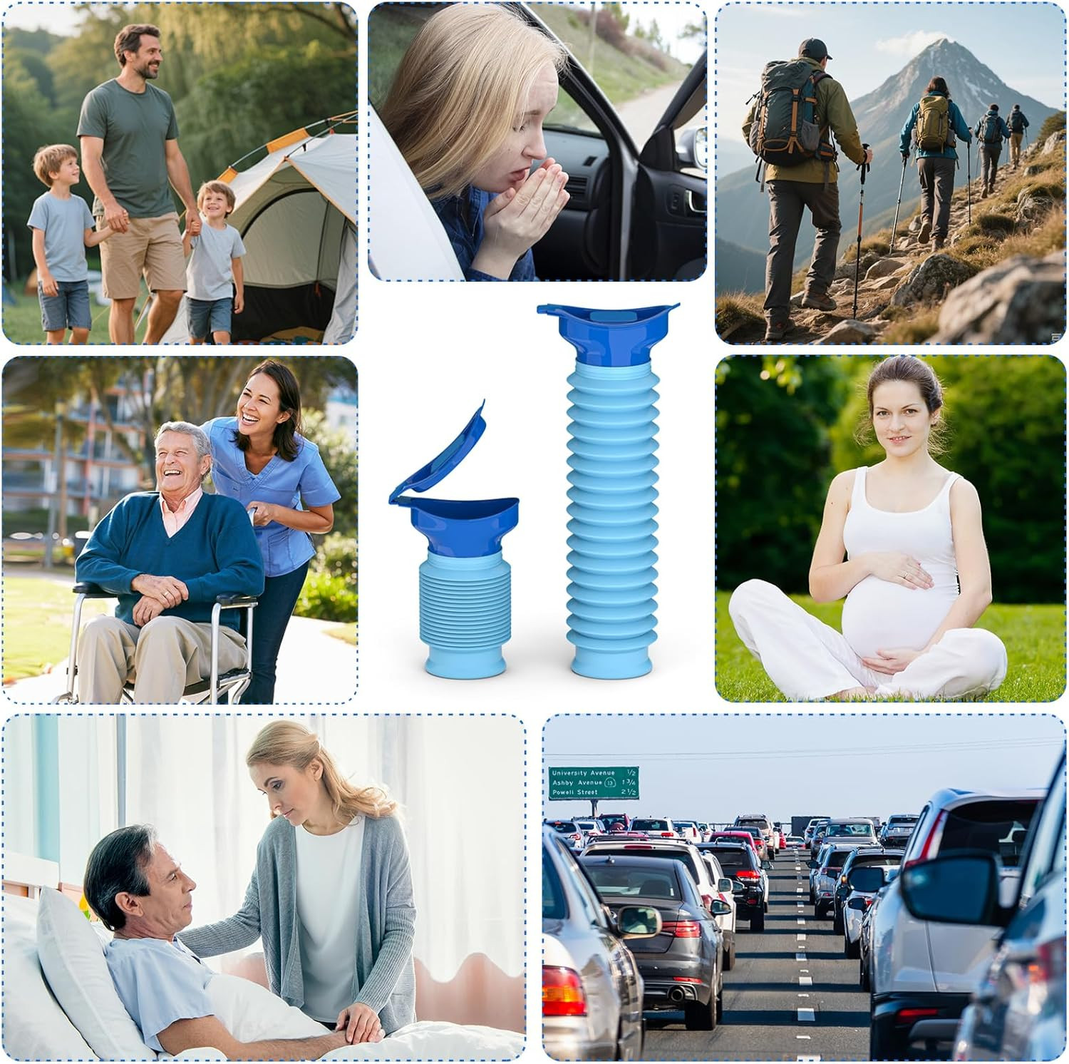 Pee Bottles for Men, Adjustable Emergency Urinal, Car Pee Bottle for Men and Wom