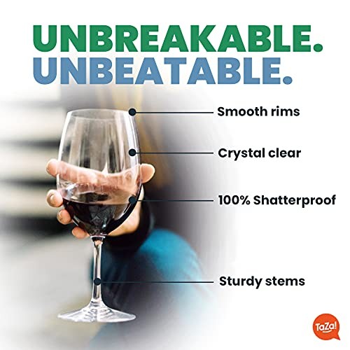Outdoor Plastic Wine Glasses With Stem (20oz) | Unbreakable 20 oz Stemmed