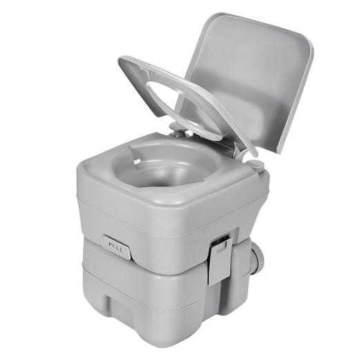 YITAMOTOR Portable Camping Toilet, RV Travel composting 5.28 Gal Handle Pump