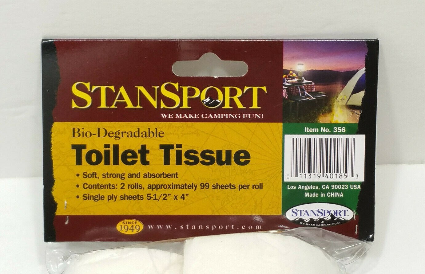 Bundle StanSport Toilet Bags 3 Pks (36 bags) & Toilet Tissue 1 Pk (2 rolls) NEW