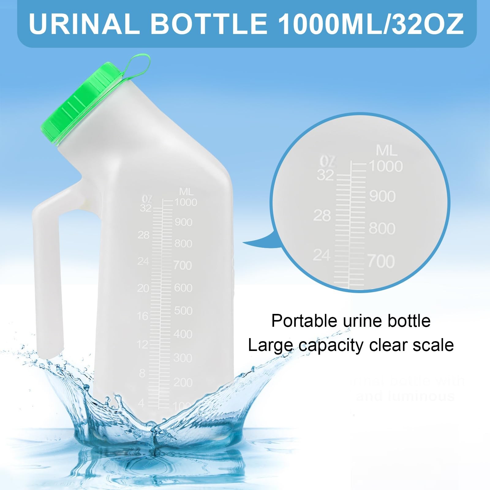 1000ml Urine Bottle for Men, Pee Bottle for Men, Urine Bottles Male…
