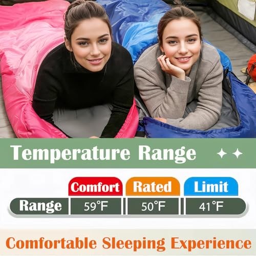 Sleeping Bags for Adults&Kids,Lightweight Waterproof Warm Weather Sleeping Blue