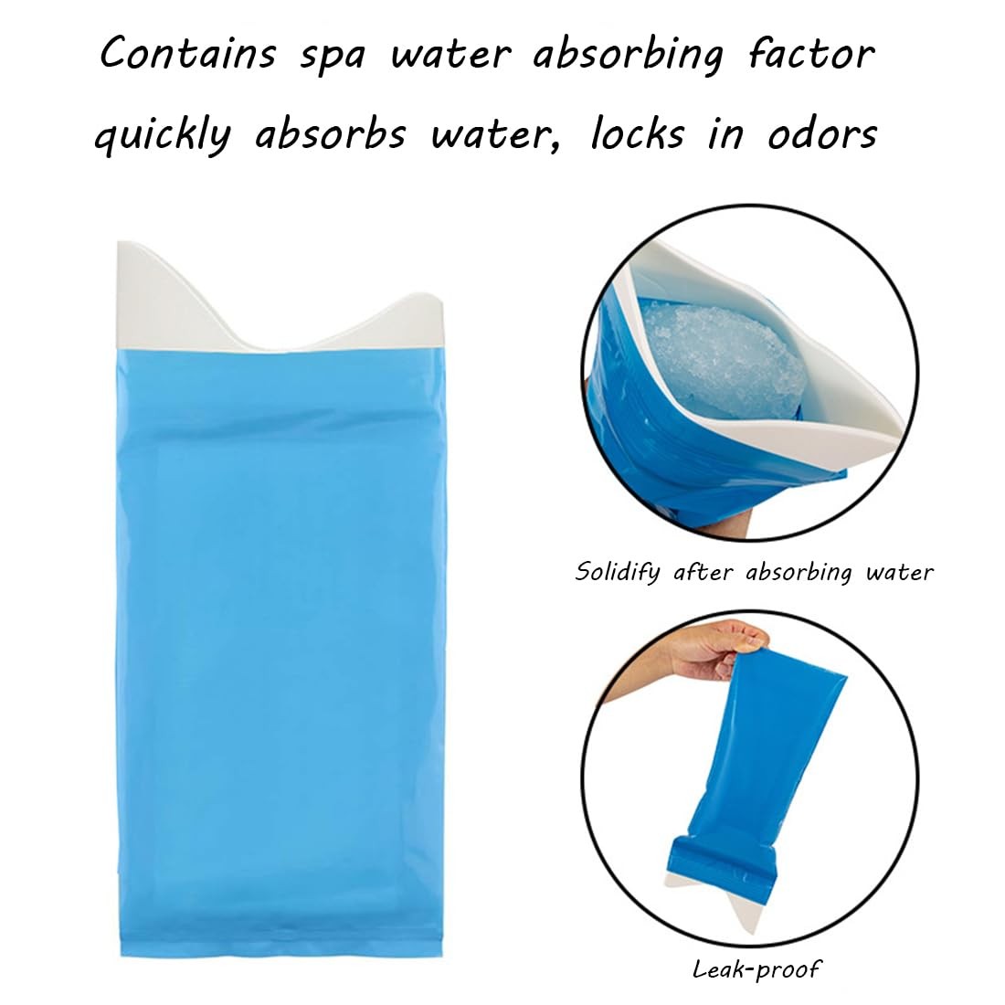 TsuvyXeg Disposable Urine Bags Pee 750ML Vomit 12.6×4.92″, Blue