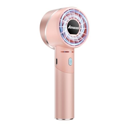 Portable Handheld Turbo Fan, Mothers Day Gifts for Mom Her Pink No Ice Cooler