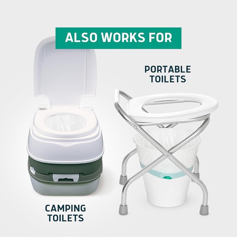 Portable Toilet Liners Medical Grade Safe Odor Control Eco-Friendly Commode Bags