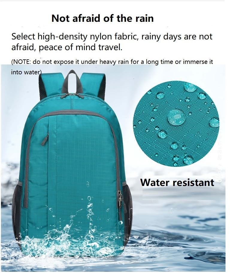 Ultra Lightweight-Packable-Hiking-Backpack Foldable Travel Camping Lake Blue