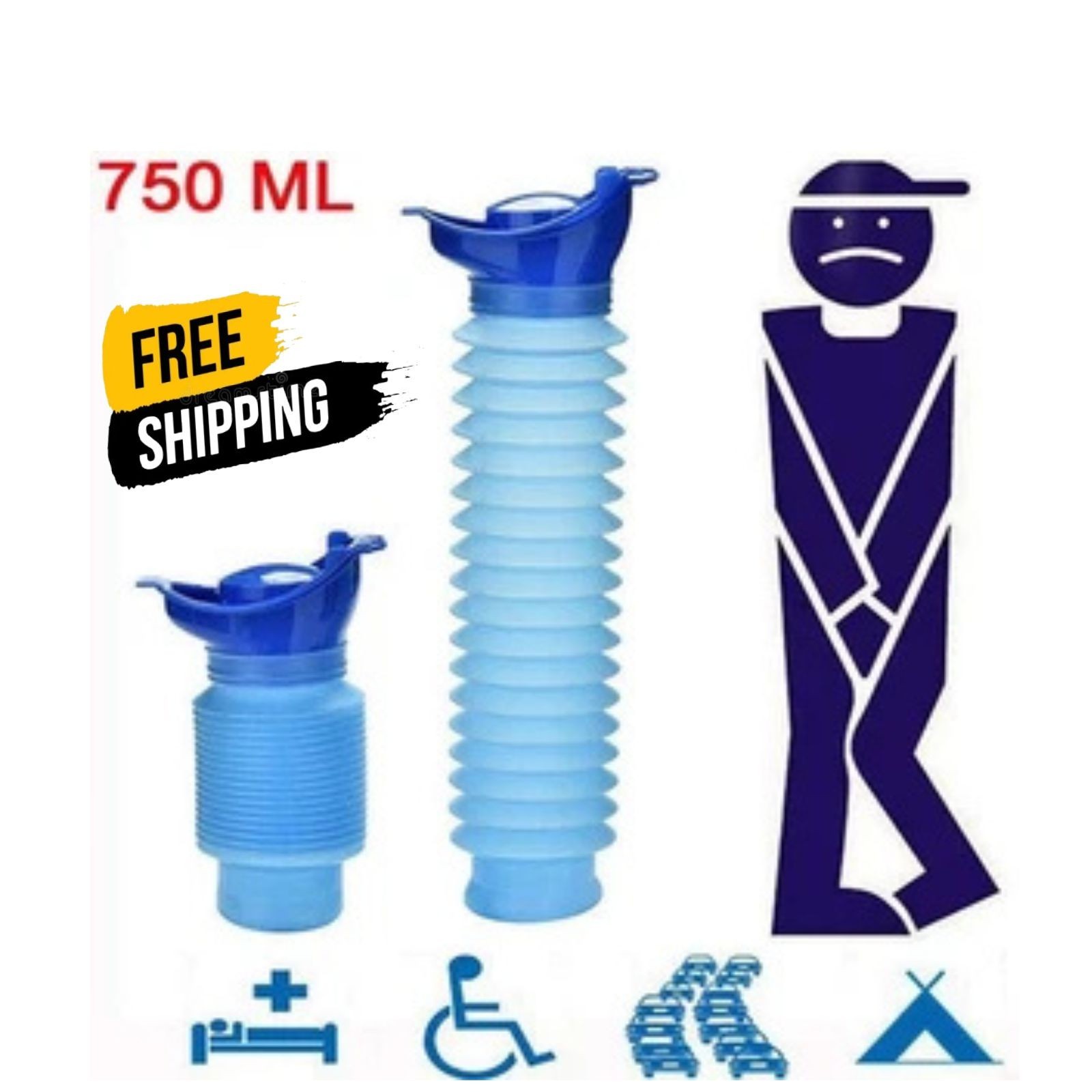 Male Female Portable Urinal Travel Camping Car Toilet Pee Bottle Emergency Kits