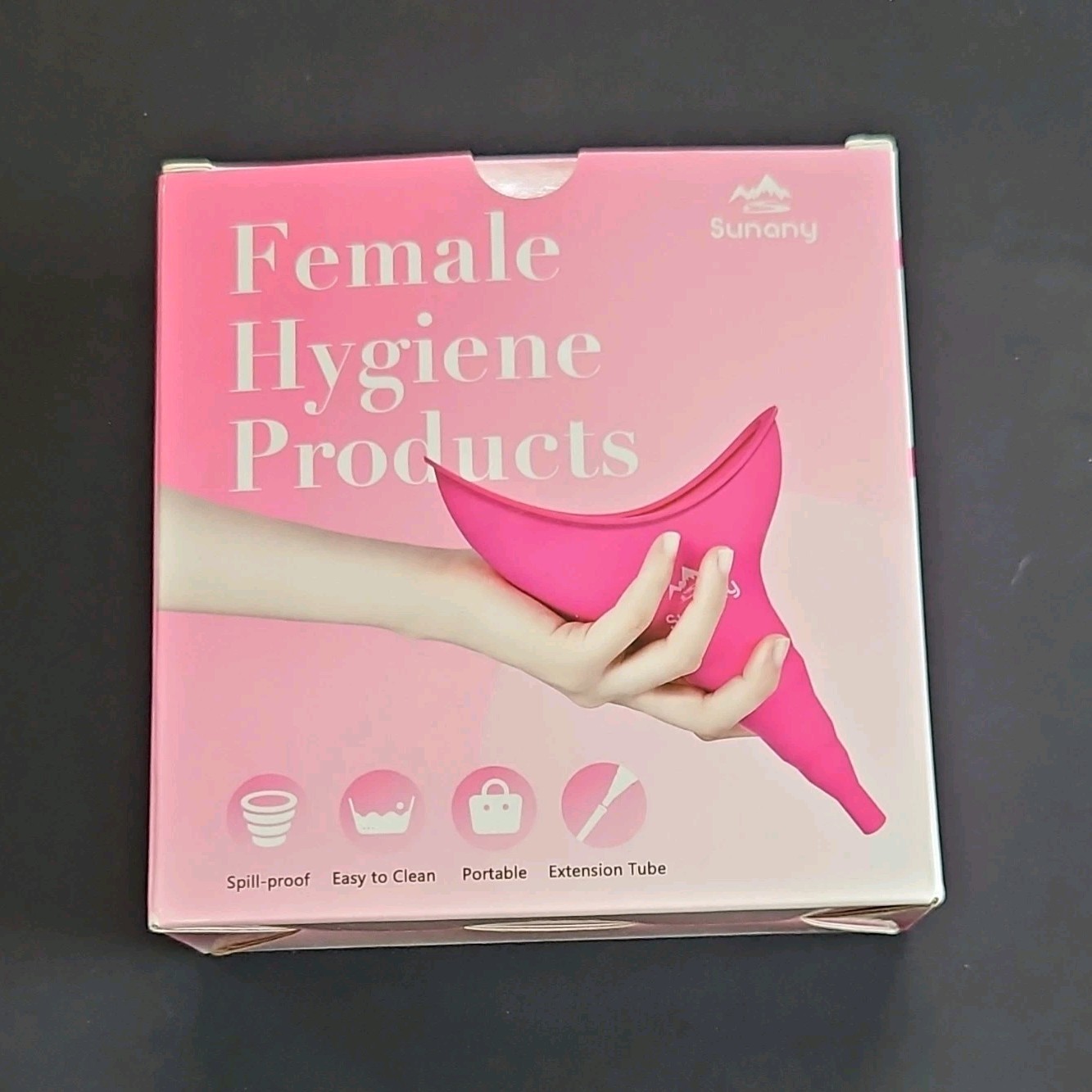 Sunany Pink Silicone Female Urinal Device Portable Spill-proof Extension Tube