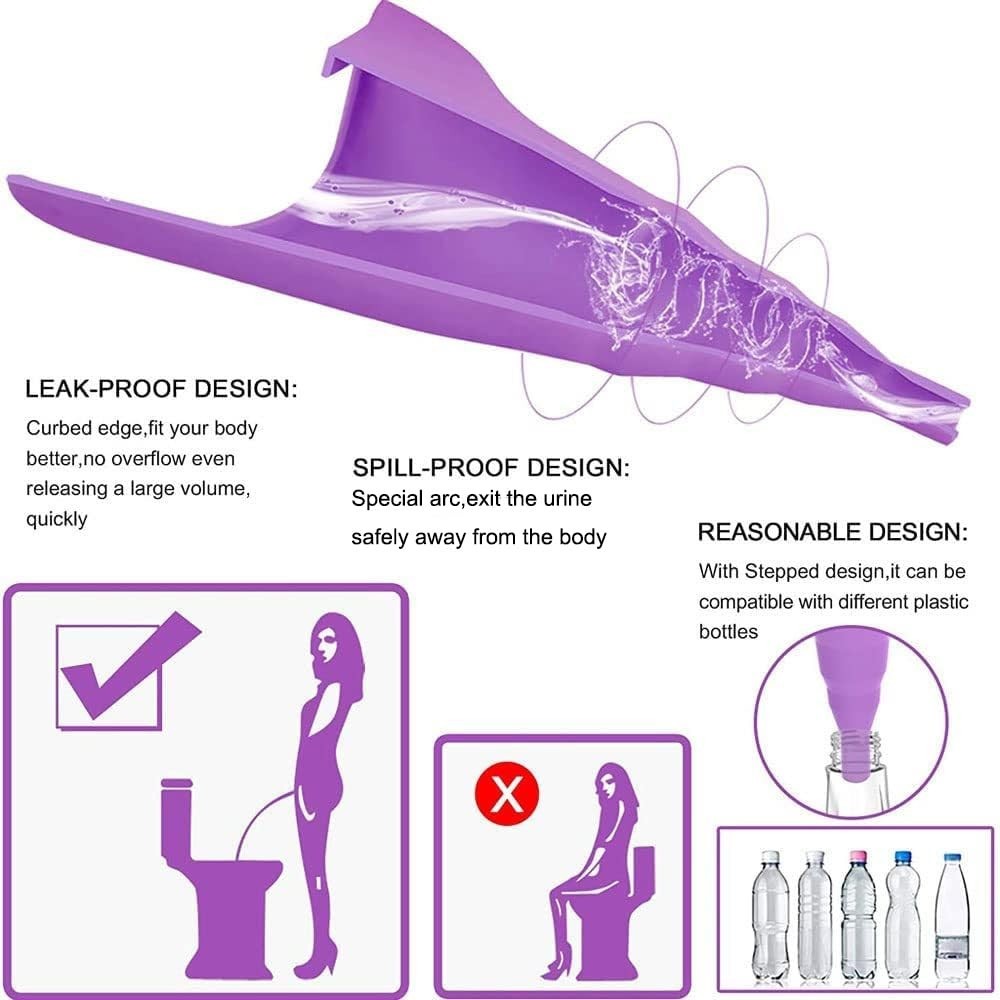 4PCS Reusable Portable Urinal Women Female Travel Camping Travel Toilet