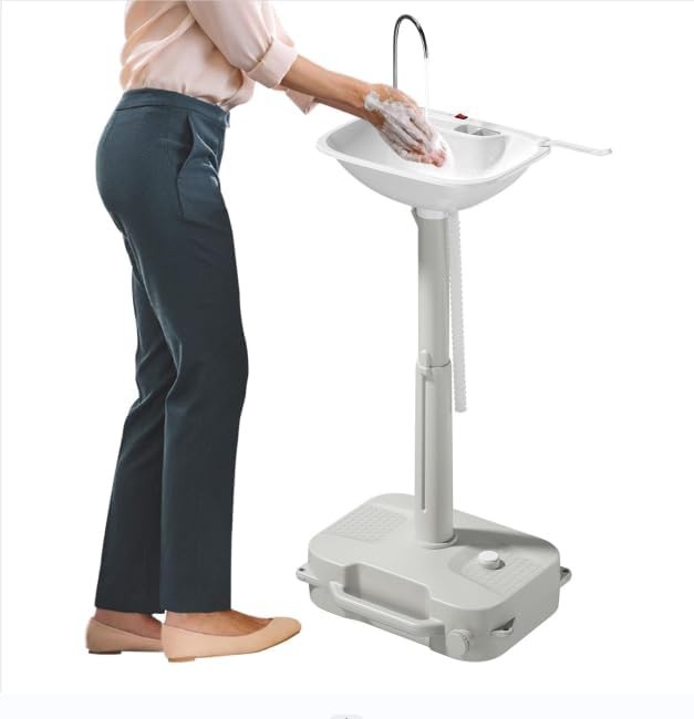 Portable Sink Hand Wash Station – 18L Capacity With USB Port or Battery Power…