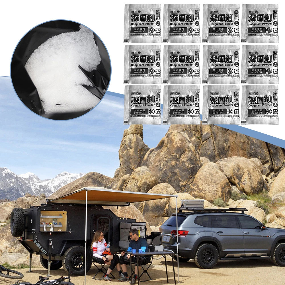Camping Toilet Powder Liquid Waste Gelling Deodorizing Powder Eco Absorbent Gel
