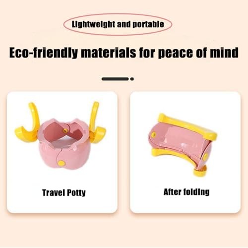 Portable, Foldable Potty Seat for Toddler, Travel Toilet Seat Emergency