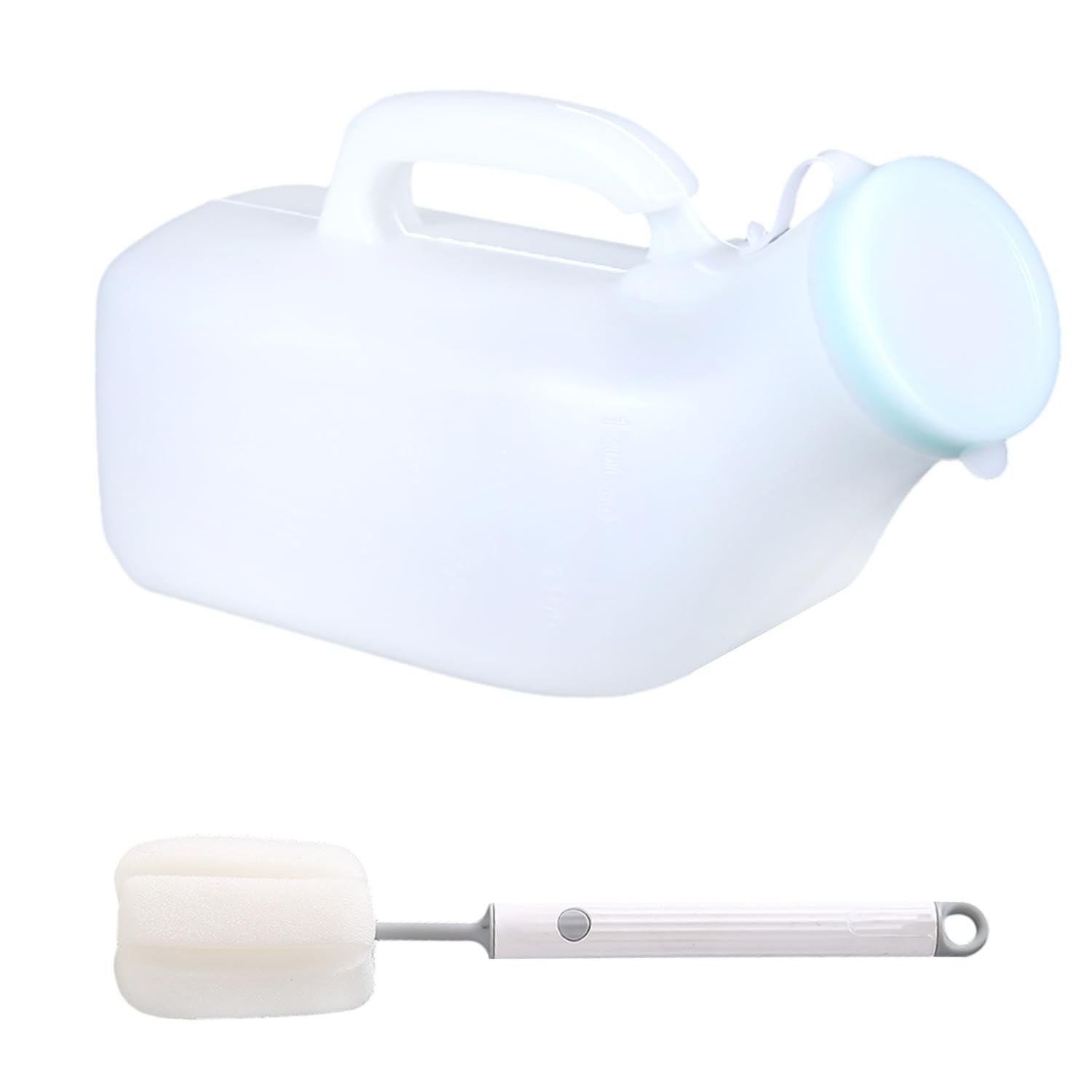 1 Pack Urinal Bottle for Men with 1 Piece Cup Brush, Emergency Urinal, Uri…