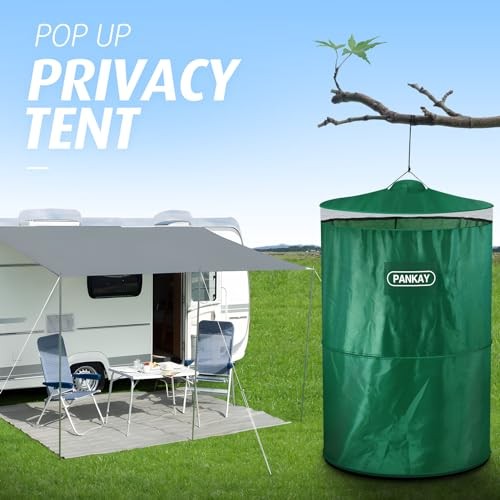 Pop Up Privacy Tent, Portable Outdoor Camping Bathroom Toilet Tent, Green