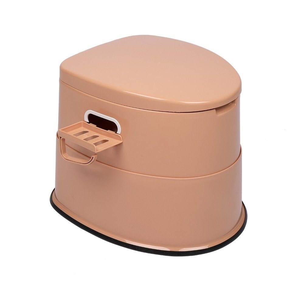 Non-slip Camping Portable Toilet Travel In/Outdoor RV Commode Potty +Tissue Box