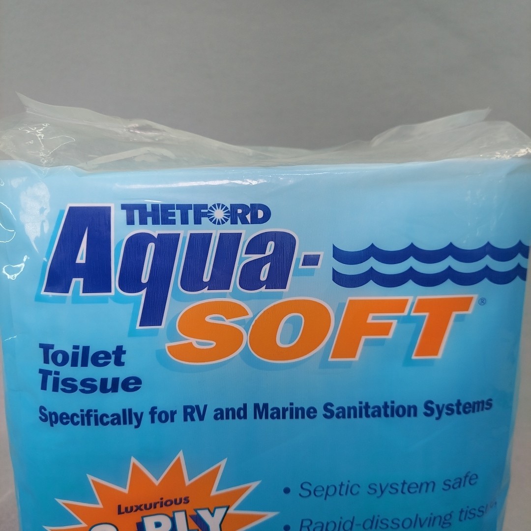 Aqua-Soft Toilet Tissue Paper Camp RV & Marine Septic Sanitation 2-ply 4-Rolls