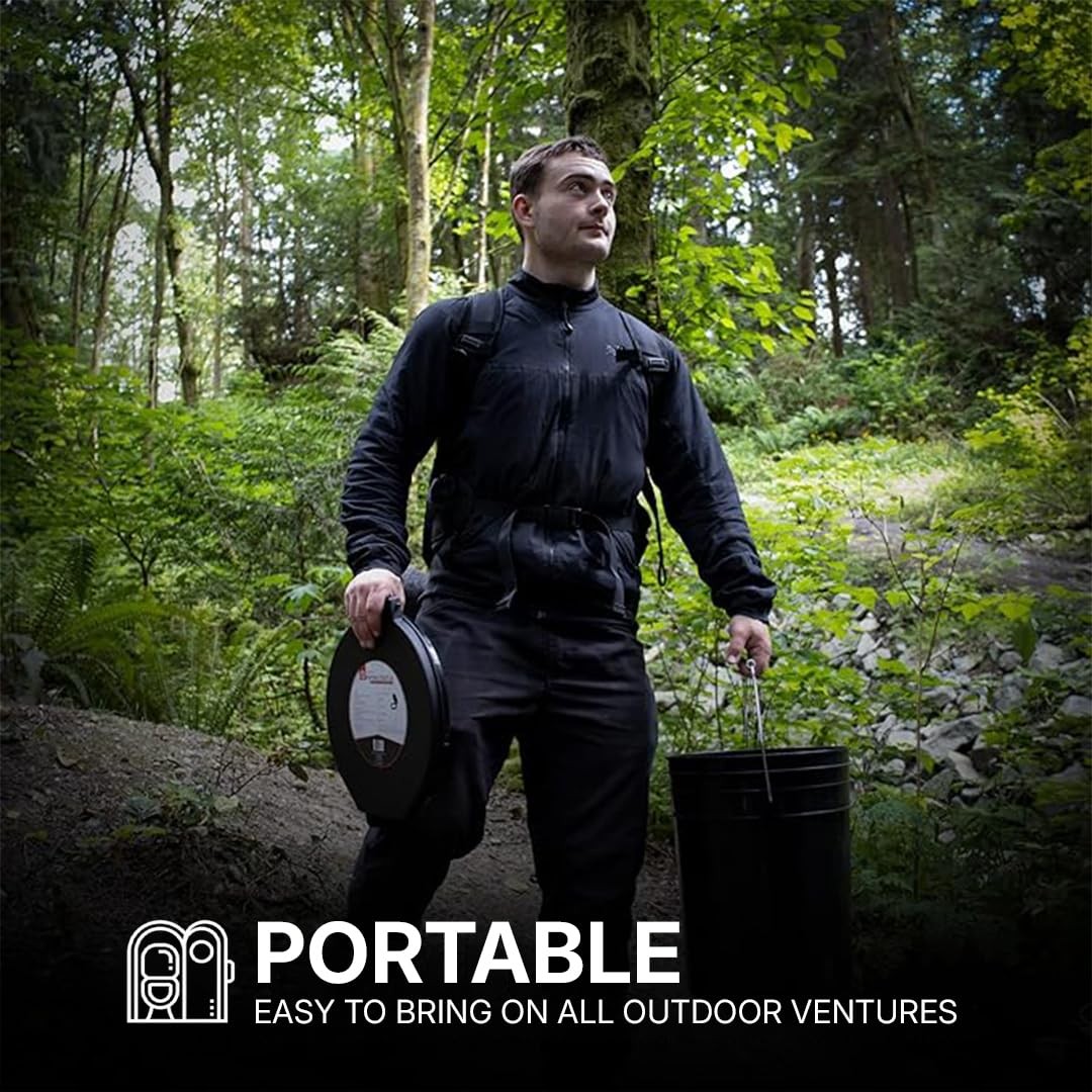 Portable Camping Toilet Seat for 5 Gallon Buckets – Hiking, Emergencies, Road…