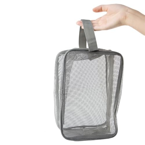 1PC Portable Mesh Shower Bag for Bathroom, Gym Camping Portable Travel Mesh
