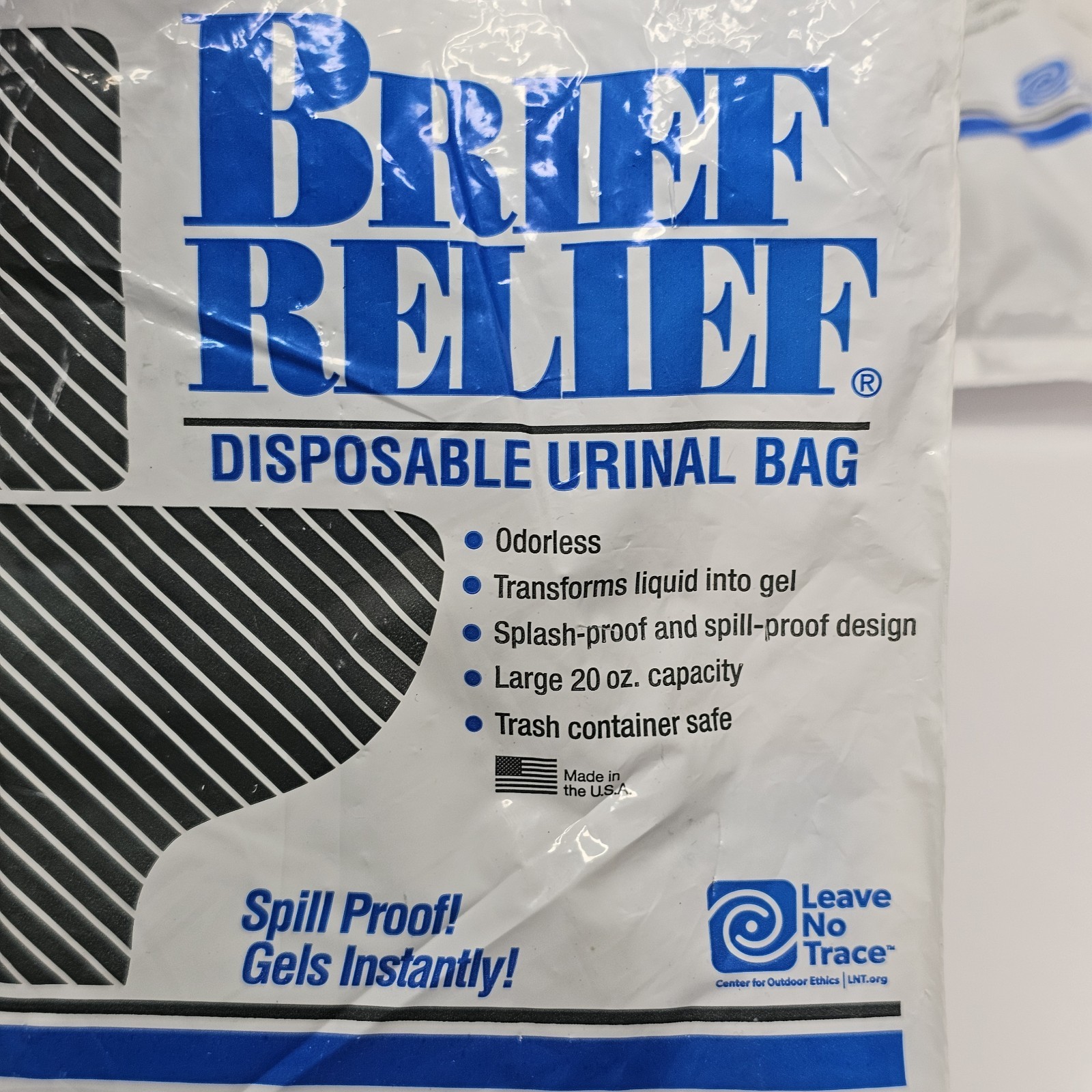 6 BRIEF RELIEF Disposable Urinal Bags BR608 NEW