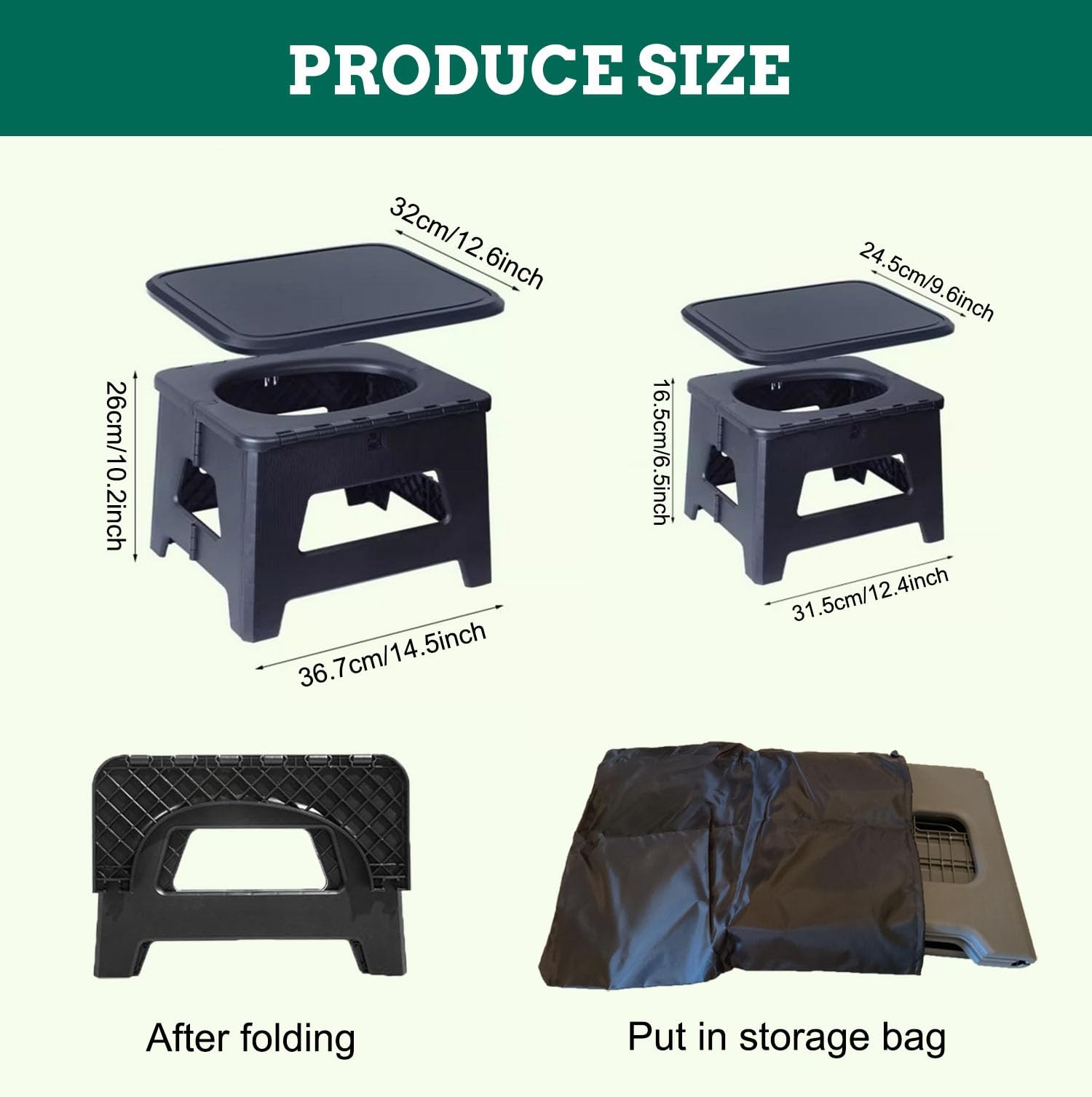 Camping Portable Chair,Firm Foldable With Lid,Folding Stool For Travel Wild F…