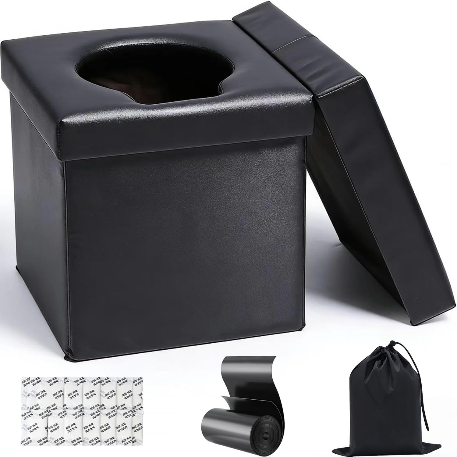 New in the box small foldable, portable toilet good for camping, hiking, etc