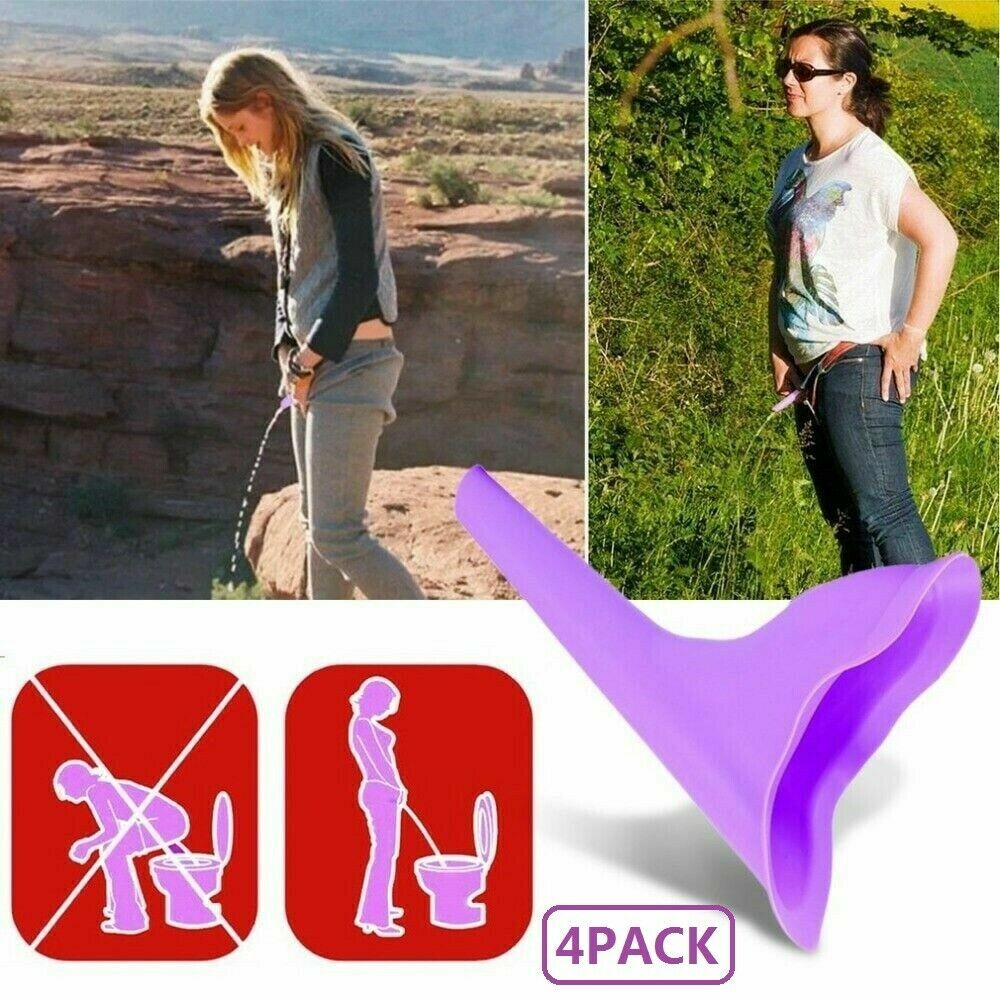 1/2x Female Ladies Portable Urinal Funnel Camping Travel Toilet Stand Pee Device