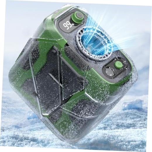 Waist Clip-on Fan, 100 Levels of Speeds, 24H Use Time | Cool Clip Fan Green