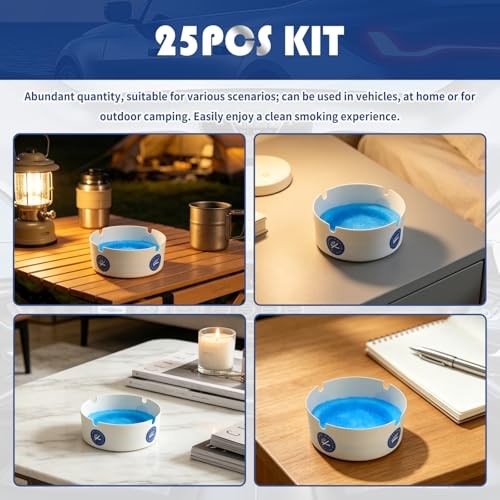 25PCS Portable Disposable Ashtrays for Cigarettes,Car Ashtray Sand Base with