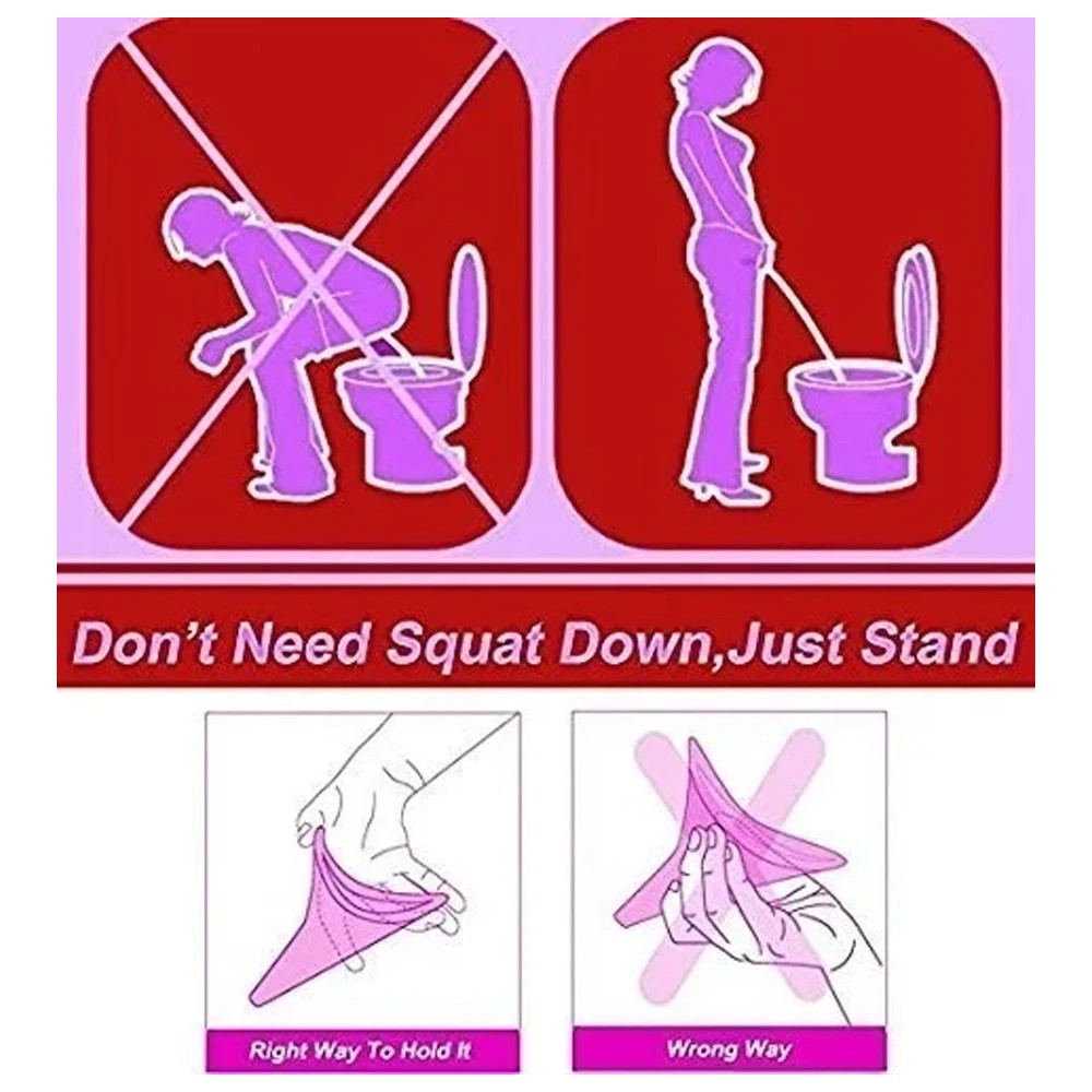 2PCS Reusable Portable Urinal Women Female Travel Camping Travel Toilet