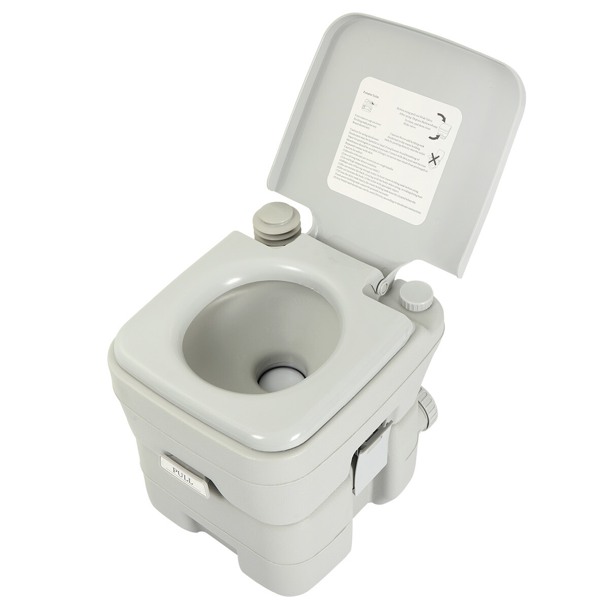 5 Gallon 20L Portable Toilet Outdoor Indoor Flush Porta Potti Travel Camping