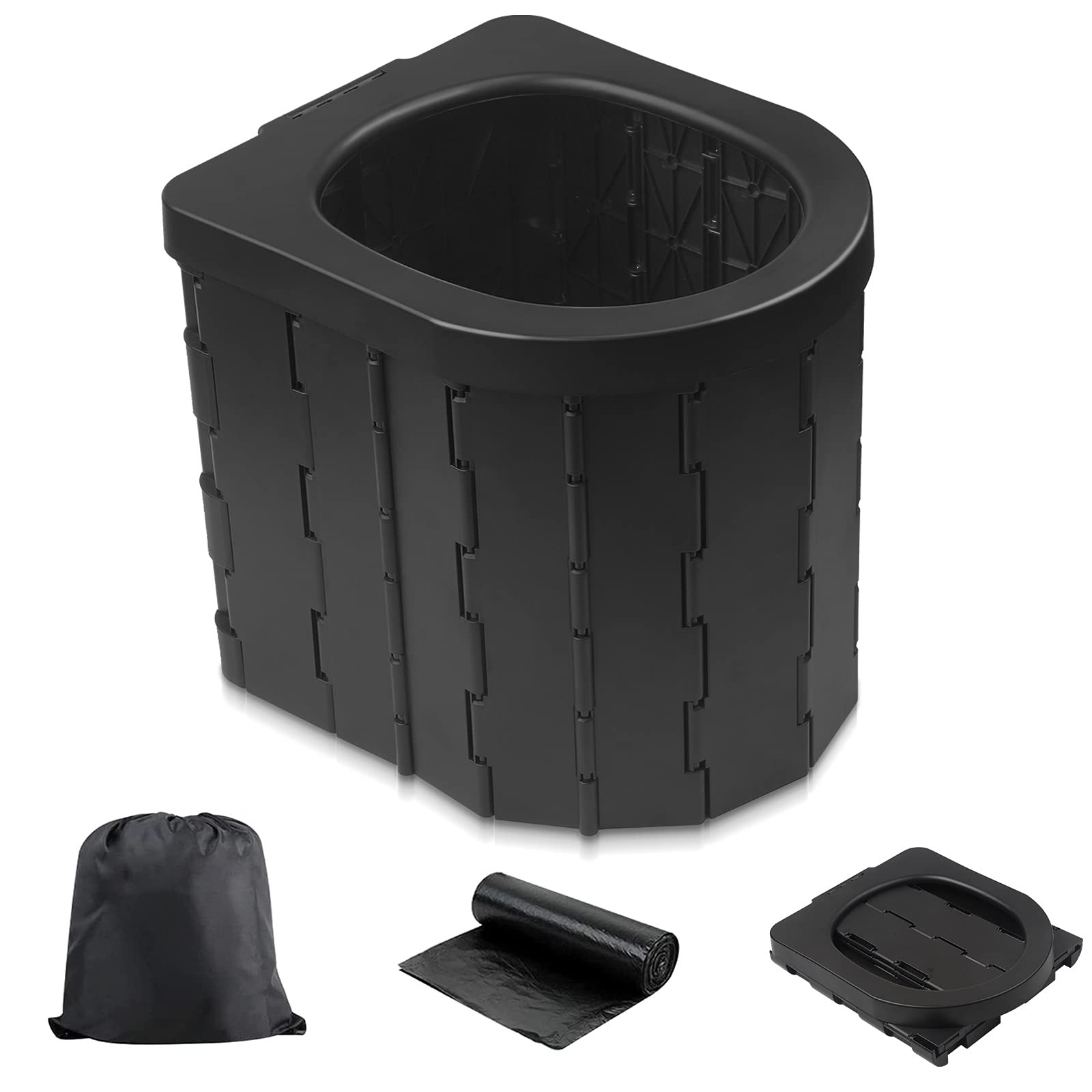 Portable Camping Toilet Adult Travel Potty Commode Bucket Outdoor Car