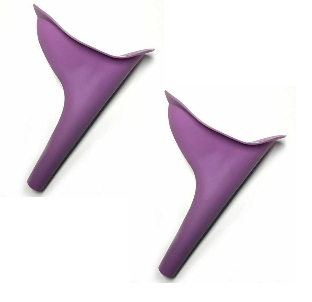 2-Pack Female Urinal Bathroom Portable Potty Pee Standing Up Toilet No Squatting