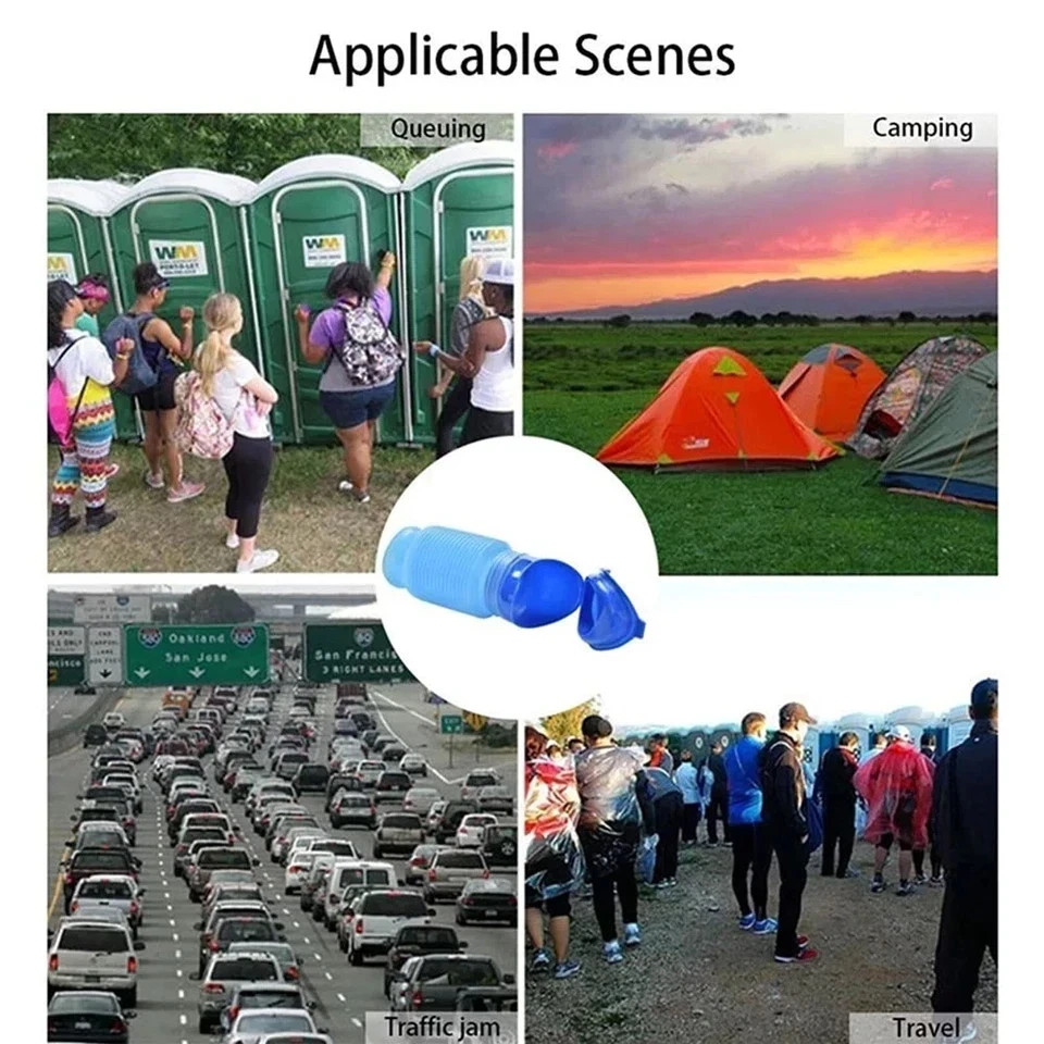 Unisex Portable Urinal – Foldable Emergency Travel Toilet for Car & Camping