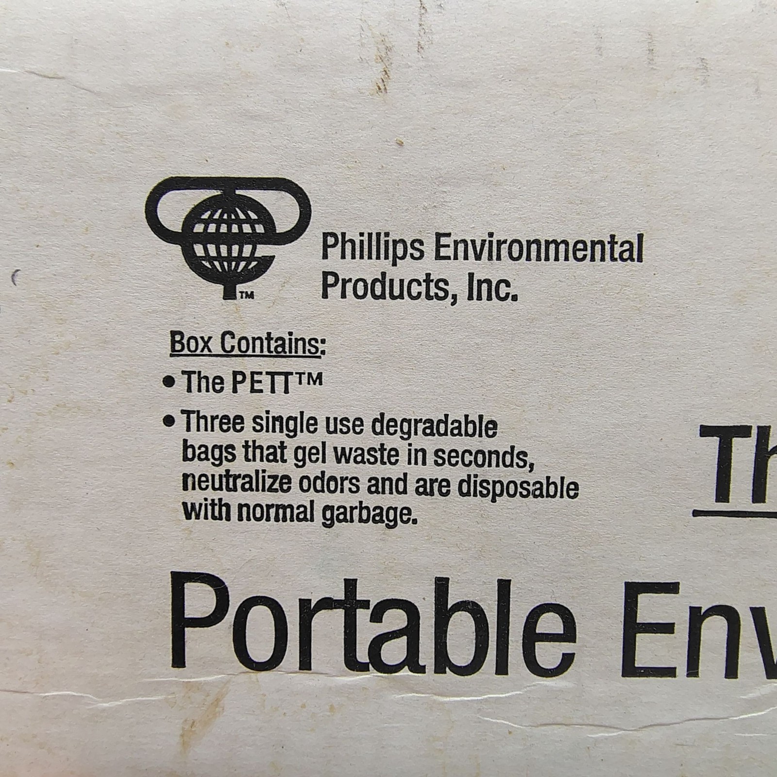 PETT Portable Dry Toilet Complete System Plus New Box Double Doodie Bags