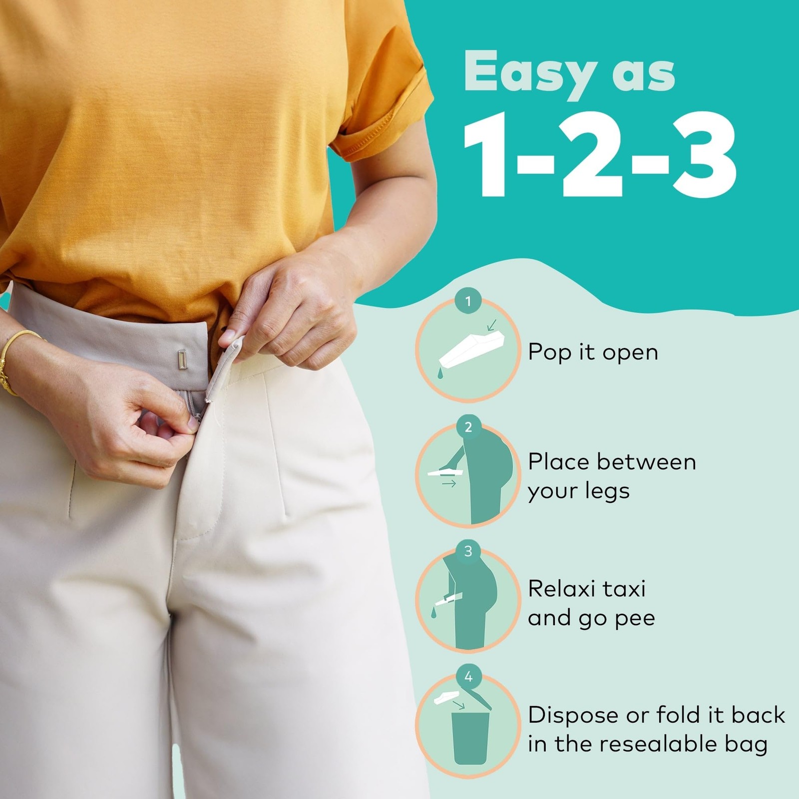 Disposable Female Urination Device, Pack of 10 Portable Urinal for Women, Tra…