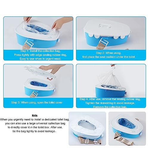 Portable Car Toilet-mobile emergency Toilet Urinal,portable potty for Blue