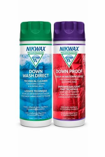 Down, Down DUO-Pack, 300ml, Wash-In Cleaning and Waterproofing adds DWR Water…