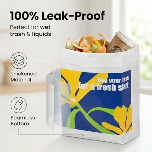 20PCS Car Trash Bags – Easy Stick-On & Stand Design – Disposable Portable Car