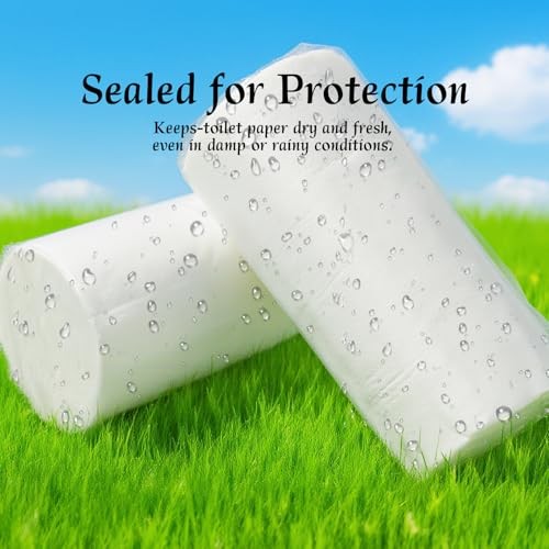 Portable Pack Travel Toilet Paper Rolls, Individually Wrapped for 6 White