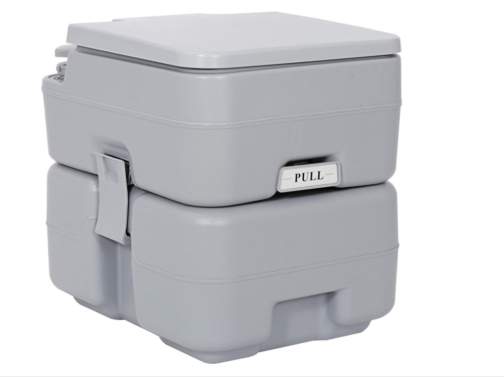 Portable Toilet 6.6 Gallon 20L Flush Travel Camping Outdoor Indoor Commode Potty