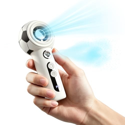 World Cup 2026 Portable Misting Fan, Soccer Shape Quiet Handheld Fan with