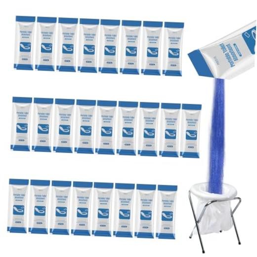Poo Absorbent Gel Powder for 0.35 Ounce (Pack of 25) Camping Toilet Gel Only