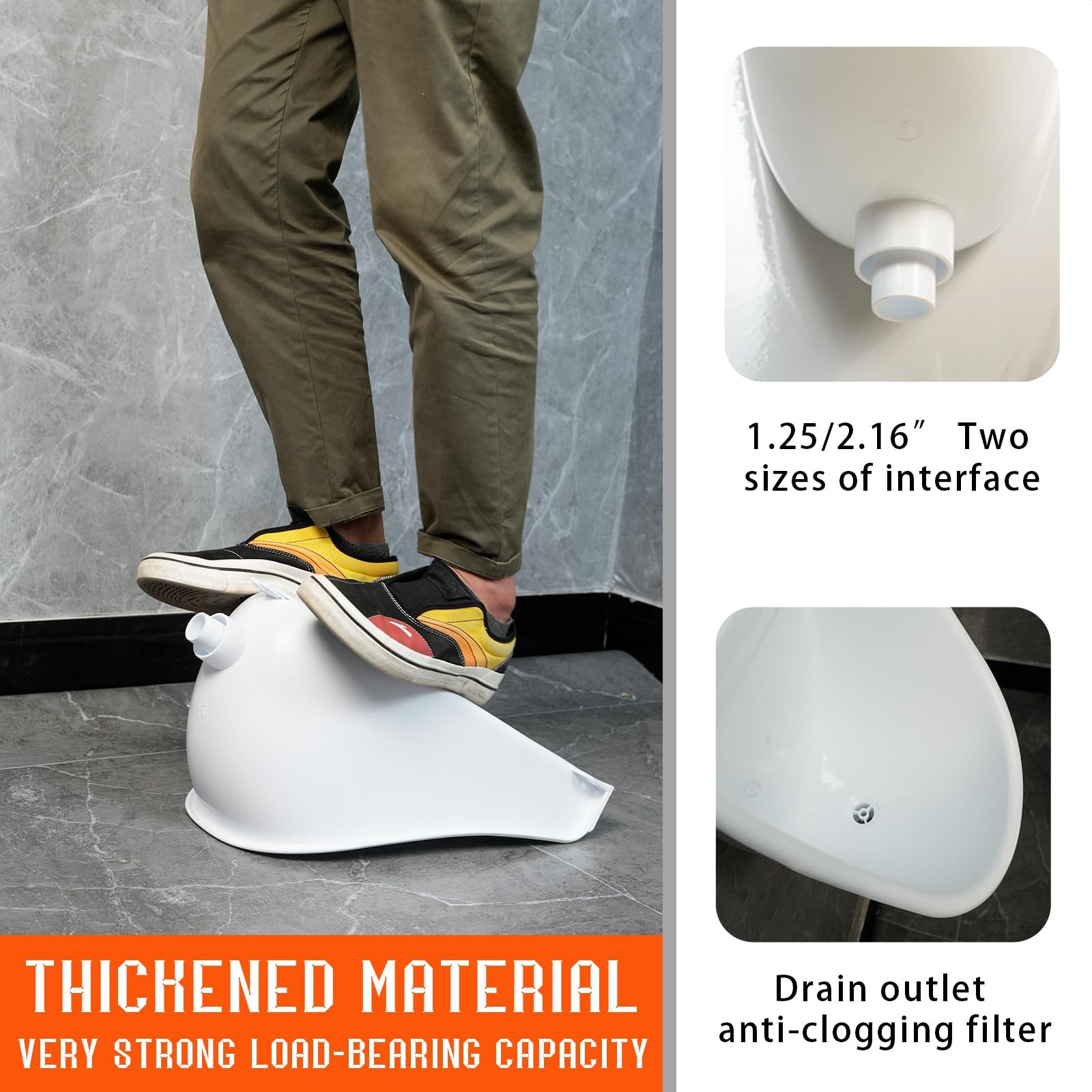 Wall Mounted Commercial Urinal Universal Washout TopSpud Urinal Bathroom Wate…